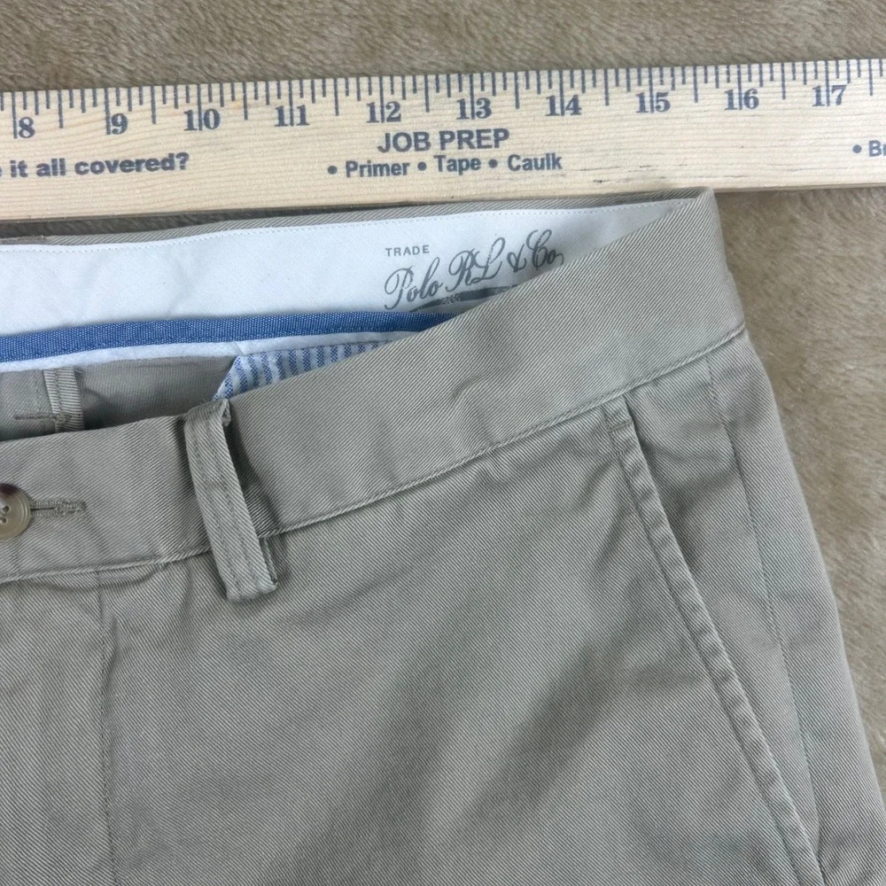 Polo Ralph Lauren Slim Fit Chino Pants Men 32x34 Khaki Tan Cotton Twill Trousers